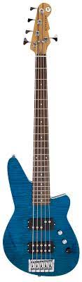 Reverend Mercalli MRC5FM 5 FM 5-string Bass Guitar - Transparent Blue
