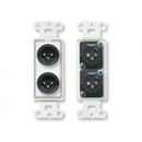 RDL D-XLR2M Plaque jack mâle Decora double XLR 3 broches