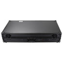 Odyssey FZ10CDJWXDBL Table de mixage DJ noire extra profonde au format 10″ et deux lecteurs multimédias grand format Coffin Flight Case