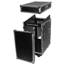 Odyssey FZ1316W - Rack combo vertical 16U incliné sur le dessus 13U avec roulettes
