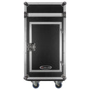 Odyssey FZ1316W - Rack combo vertical 16U incliné sur le dessus 13U avec roulettes