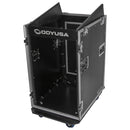 Odyssey FZ1316W - Rack combo vertical 16U incliné sur le dessus 13U avec roulettes