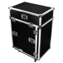 Odyssey FZ1416W - Rack combo vertical 16U incliné sur le dessus 14U avec roulettes