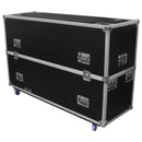 Odyssey FZ2FSM65W - Dual 60-65″ Flat Screen Monitor Flight Case with Casters