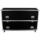 Odyssey FZ2FSM75W - Boîtier pour double écran plat 75″ avec roulettes