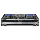 Odyssey FZBM10W Format DJ Mixer and Two Battle Position Turntables Flight Coffin Case - 10″