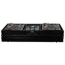 Odyssey FZBM10WBL Format DJ Mixer et deux platines en position de combat Flight Coffin Case - 10" (Noir)