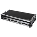 Odyssey FZGSL12CDJWR Table de mixage DJ au format bas et deux lecteurs multimédias grand format Flight Coffin Case avec roulettes et plateforme coulissante – 30,5 cm (Noir)