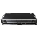 Odyssey FZGSL12CDJWR Table de mixage DJ au format bas et deux lecteurs multimédias grand format Flight Coffin Case avec roulettes et plateforme coulissante – 30,5 cm (Noir)