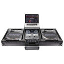 Odyssey FZGSLBM12WRBL Low Profile Format DJ Mixer and Two Battle Position Turntables Flight Coffin Case with Wheels and Glide Platform - 12" (Black)