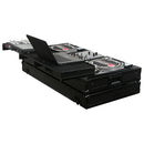 Odyssey FZGSPBM10WBL Universal Format DJ Mixer and Two Battle Position Turntables Flight Coffin Case w/Full Glide Platform - 10" (Black)