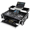 Odyssey FZGSPRIME4W2 Denon Prime 4 Flight Case avec plateforme brevetée Glide pour ordinateur portable et espace rack 2U
