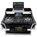 Odyssey FZGSPRIME4W2 Denon Prime 4 Flight Case avec plateforme brevetée Glide pour ordinateur portable et espace rack 2U