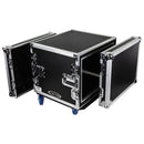 Odyssey FZS08W - 8U Shock Mount Rack Flight Case with Caster Wheels