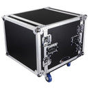Odyssey FZS08W - 8U Shock Mount Rack Flight Case with Caster Wheels