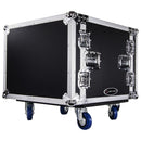 Odyssey FZS08W - 8U Shock Mount Rack Flight Case with Caster Wheels