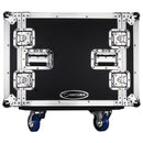 Odyssey FZS08W - 8U Shock Mount Rack Flight Case with Caster Wheels