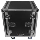 Odyssey FZS12W - 12U Shock Mount Rack Flight Case with Wheels