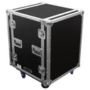 Odyssey FZS14W - 14U Shock Mount Rack Flight Case with Wheels