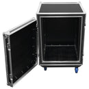 Odyssey FZS14W - 14U Shock Mount Rack Flight Case with Wheels