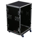 Odyssey FZSRPAR20W - 20U Space Saver Pro Amp Rack Flight Case with Wheels