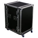 Odyssey FZSRPAR20W - 20U Space Saver Pro Amp Rack Flight Case with Wheels