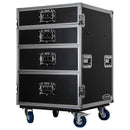 Odyssey FZWB4WDLX - Deluxe Four Drawer Workbox Tour Flight Case with Casters and Side Table