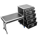 Odyssey FZWB6WDLX - Deluxe Six Drawer Workbox Tour Flight Case with Casters and Side Table