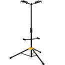 Hercules Gs422B Auto Grip System Ags Double Guitar Stand Foldable Backrest - Red One Music