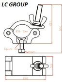LC GROUP LCG-10021HS CRIMP Half - Silver