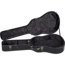Luna CASE Étui rigide en cuir pour guitare acoustique Dreadnought/Concert - Noir