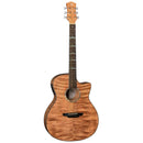 Luna HIGHTIDE Exotic Mahogany Top 6-String High Tide Grand Concert Guitare acoustique/électrique - Satin Natural 