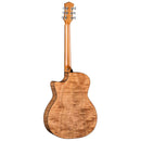 Luna HIGHTIDE Exotic Mahogany Top 6-String High Tide Grand Concert Guitare acoustique/électrique - Satin Natural 