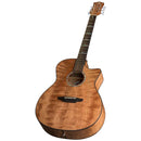 Luna HIGHTIDE Exotic Mahogany Top 6-String High Tide Grand Concert Guitare acoustique/électrique - Satin Natural 