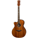 Luna HIGHTIDE Koa Top 6 cordes High Tide Grand Concert Cutaway Guitare acoustique/électrique pour gaucher - Satin Natural 