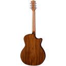 Luna HIGHTIDE Koa Top 6 cordes High Tide Grand Concert Cutaway Guitare acoustique/électrique pour gaucher - Satin Natural 