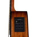 Luna HIGHTIDE Koa Top 6 cordes High Tide Grand Concert Cutaway Guitare acoustique/électrique pour gaucher - Satin Natural 