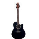 Ovation AB24-5S Applause Guitare électro-acoustique traditionnelle à cordes en acier - Noir satiné
