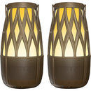 ION TAHITI Solar Lantern-Style Outdoor Illuminated Bluetooth Speakers - Pair