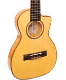 Leho LHUT-SMF-CE-TB Ukulélé ténor, épicéa/érable écaillé, corps fin