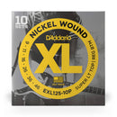 D'Addario EXL125-10P Nickel Wound Electric Guitar String Sets 10-Pack - Super Light/Reg 9-46