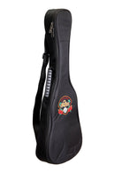 Leho LHUC-CF-TB Ukulélé de voyage de concert, table en cèdre massif, dos en érable flammé/arche avec housse de transport