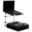 Odyssey LSTANDM - Black L Stand Mobile Folding Laptop/Gear Stand with Table/Case Clamps