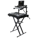 Odyssey LTBXS2MTCP - Black Two Tier X-Stand with Mic Boom and Top Shelf