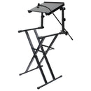 Odyssey LTBXS2MTCP - Black Two Tier X-Stand with Mic Boom and Top Shelf