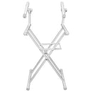 Odyssey LTBXS2WHT - White Heavy-Duty Two Tier X-Stand for DJ Coffins and Controller Cases