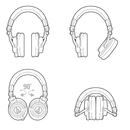 Audio Technica Ath-M50X  Professional Studio Headphones - Red One Music