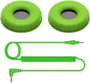 Pioneer DJ HC-CP08-G Ear Pads & Cord for HDJ-CUE1 - Green