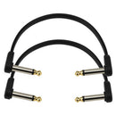 Planet Waves PW-FPRR-206 Flat Patch Cable Right-Angle To Right-Angle (2 Pack) - 6in