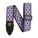 Ernie Ball 5336EB Sangle de guitare en jacquard Crux bleu